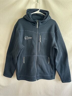 Stio Wilcox Men’s Navy Blue Full Zip Fleece Hoodie Jacket Size: Large NWT